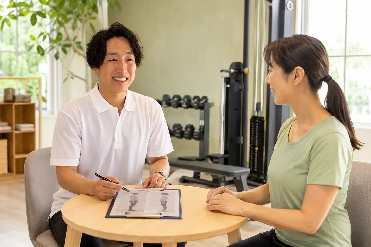 稲村トレーナーによる初回ヒアリングのイメージ